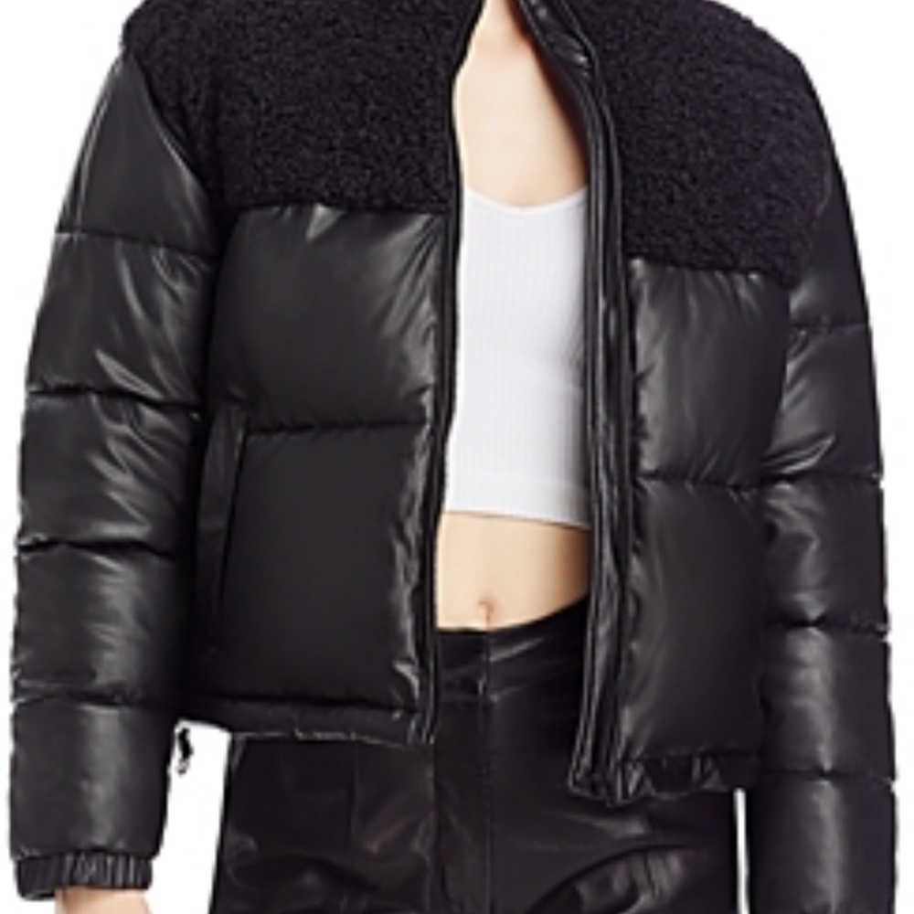 Aqua Black Puffer Jacket